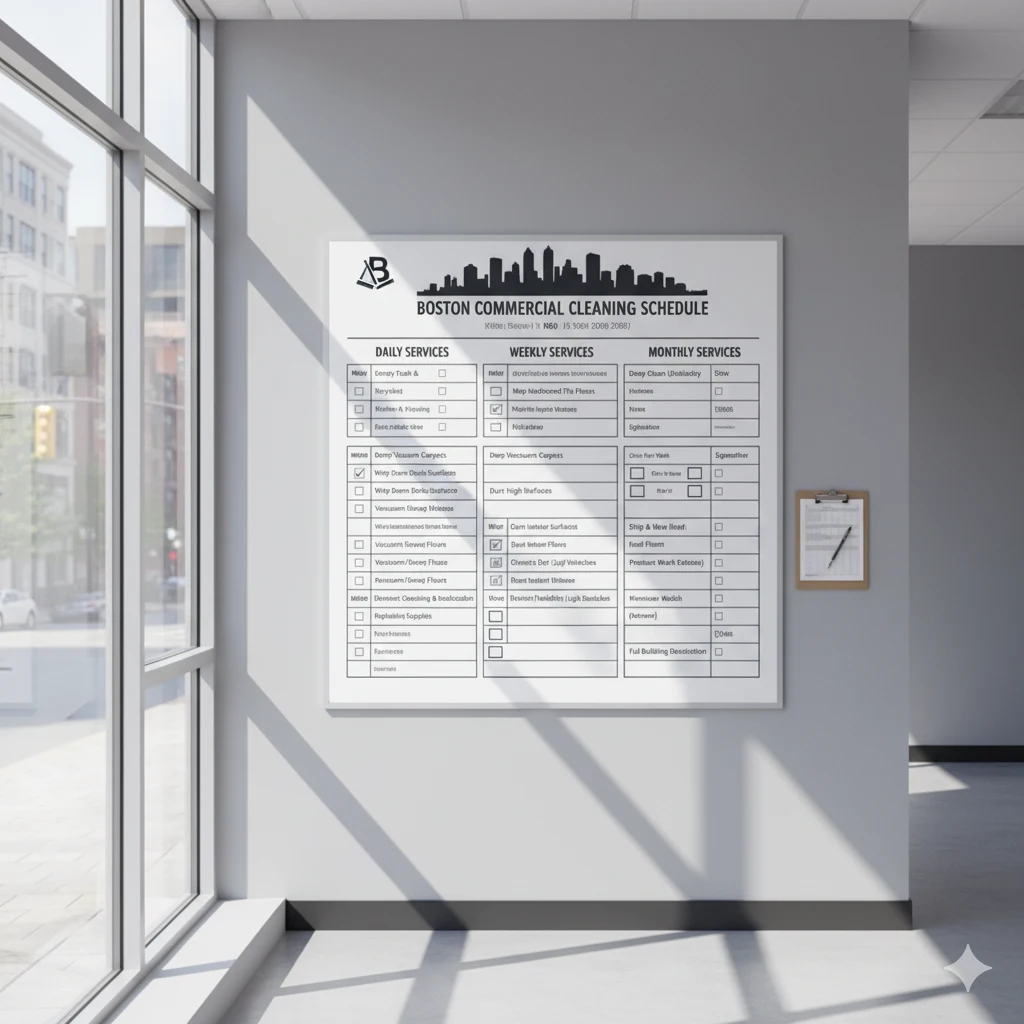 Greater Boston area commercial cleaning service coverage map