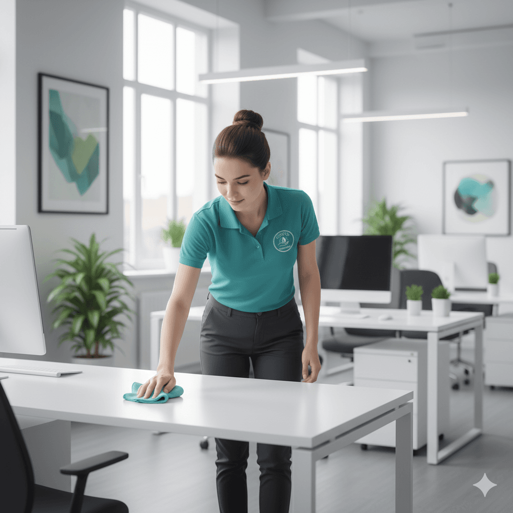 Professional commercial cleaning services Boston - office cleaning team