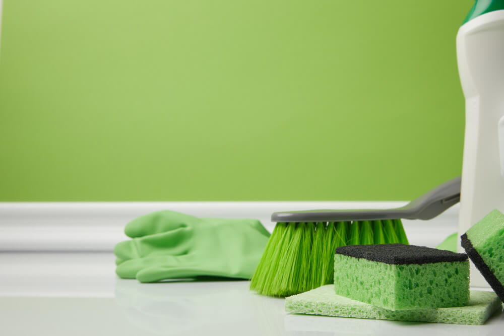 Professional eco-friendly office cleaning with green products and sustainable practices in Boston workplace