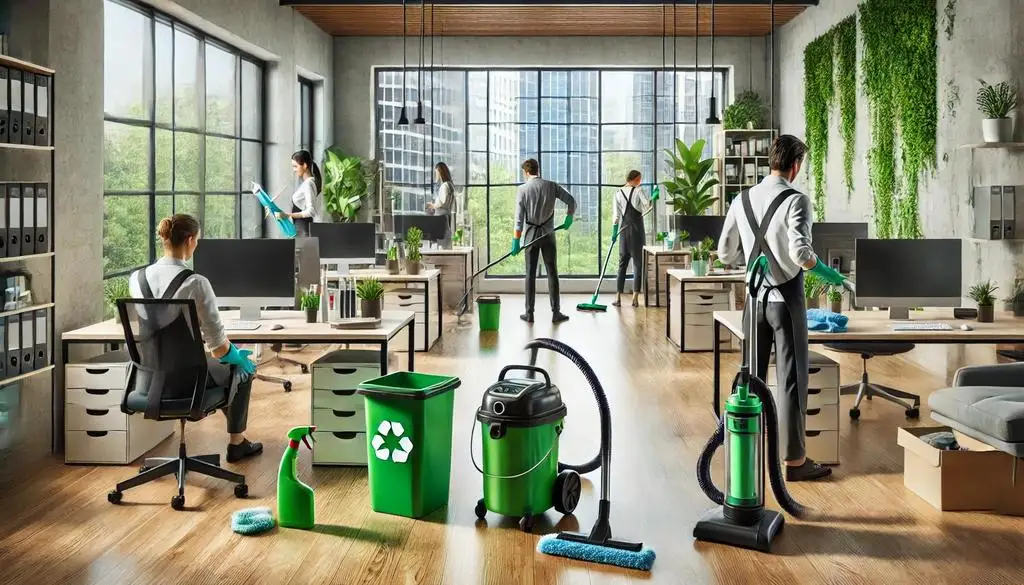 Healthy Boston office environment maintained with eco-friendly green cleaning products